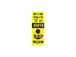 Pásky D1 standardní - 12 mm x 7 m / černý tisk / žlutá páska