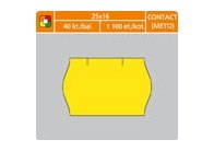 Etikety do etiketovacích kleští - 25 x 16 mm Contact / žlutá