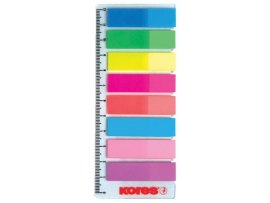 Samolepící záložky Kores Index Strips - 8 x 25 lístků / barevné