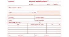 Baloušek příjmový pokladní doklad i pro podvojné účetnictví - A6 / nečíslovaný / 50 listů / NCR / PT030