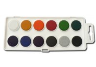 Vodové barvy - 12 barev / průměr 22 mm / ANILINKY