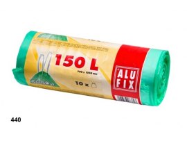 Alufix pytle do koše Alufix stahovací 75x105cm / 150l / 10ks / zelené