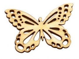 Dřevěná dekorace - výřez / 3,5 cm - motýl