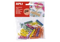Dřevěné kolíčky APLI / mix barev / 20 ks