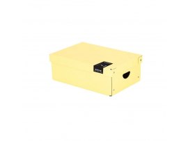 Krabice úložná lamino PASTELINI - žlutá / 35,5 x 24 x 9 cm