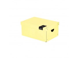 Krabice úložná lamino PASTELINI - žlutá / 35,5 x 24 x 16 cm