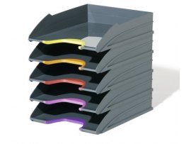 Kancelářský box Varicolor Tray set - šedo-barevný / 5 zásuvek