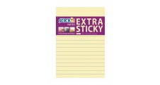 Samolepicí bločky Stick´n by Hopax Extra Sticky - 101 x 150 mm / linka / 90 lístků / pastelová žlutá