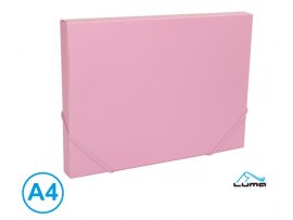 Box na spisy s gumou A4 - pastelová fialová