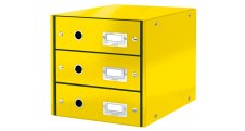 Zásuvkový box Leitz Click & Store - 3 zásuvky / žlutá