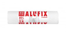 Alufix pytle do koše se zavazováním 64x71 + 16 cm 60 l 12 ks bílé