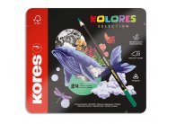 Pastelky trojhranné Kores Kolores box - 24 barev