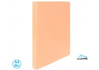 Luma pořadač A4 kroužkový Pastel 4-kroužek oranžová Extra pevmé Luma pořadač A4 kroužkový Pastel 4-kroužek oranžová Extra pevmé