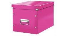 Krabice Click & Store - L růžová / bílá