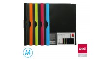 Desky A4 Black Clip DELI - barevný mix