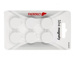 Magnety Perro silné - průměr 24 mm / bílé / 6 ks