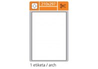 Print etikety A4 pro laserový a inkoustový tisk - 210 x 297 mm (1 etiketa / arch)