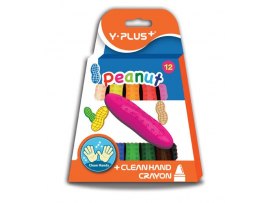 Voskové pastelky Y-Plus PEANUT - 12 barev