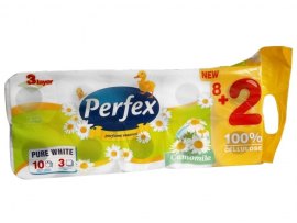 Papír toaletní Perfex Deluxe s vůní heřmánku 3-vrstvý / 10 ks Papír toaletní Perfex Deluxe s vůní heřmánku 3-vrstvý / 10 ks