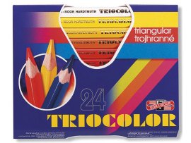 Pastelky Koh-i-noor Triocolor silné / trojhranné / 24ks