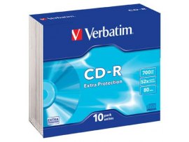Verbatim CD-R Slim 700 MB - 52x / 1 ks Verbatim CD-R Slim 700 MB - 52x / 1 ks