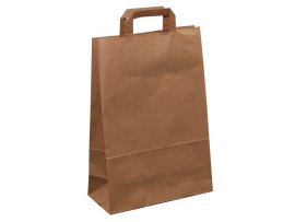 Tašky papírové plochá ucha - hnědá / 260 x 110 x 380 mm Tašky papírové plochá ucha - hnědá / 260 x 110 x 380 mm
