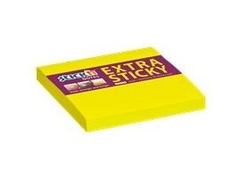 Samolepicí bločky Stick´n by Hopax Extra Sticky - 76 x 76 mm / 90 lístků / neon žlutá