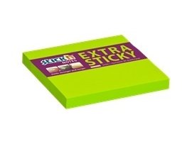 Samolepicí bločky Stick´n by Hopax Extra Sticky - 76 x 76 mm / 90 lístků / neon zelená