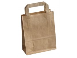 Tašky papírové plochá ucha - hnědá / 180 x 80 x 250 mm Tašky papírové plochá ucha - hnědá / 180 x 80 x 250 mm