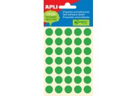 Samolepicí kolečka APLI barevná - prům. 13 mm / 175 etiket / zelená Samolepicí kolečka APLI barevná - prům. 13 mm / 175 etiket / zelená
