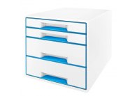 Zásuvkový box Leitz WOW - 2+2 zásuvky / modrá Zásuvkový box Leitz WOW - 2+2 zásuvky / modrá