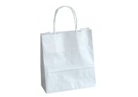 Tašky papírové kroucená ucha - bílá / 180 x 80 x 250 mm Tašky papírové kroucená ucha - bílá / 180 x 80 x 250 mm