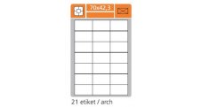 Print etikety A4 PLUS pro laserový a inkoustový tisk - 70 x 42,3 mm (21 etiket / arch)