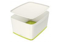 Organizační box MyBox - s víkem L / bílo - zelená Organizační box MyBox - s víkem L / bílo - zelená