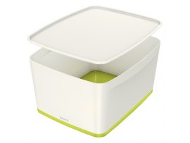 Organizační box MyBox - s víkem L / bílo - zelená Organizační box MyBox - s víkem L / bílo - zelená