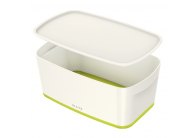 Organizační box MyBox - s víkem S / bílo - zelená