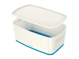 Organizační box MyBox - s víkem S / bílo - modrá