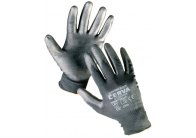 Ochranné rukavice bezešvé - BUNTING / černé / vel.10