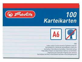 Náhradní karty do kartotéky - karty A6 / 100 ks Náhradní karty do kartotéky - karty A6 / 100 ks