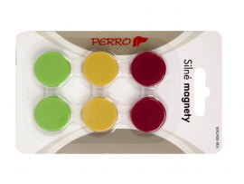 Magnety Perro silné - průměr 24 mm / barevný mix / 6 ks Magnety Perro silné - průměr 24 mm / barevný mix / 6 ks