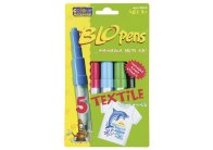 Foukací fixy Centropen AirPens TEXTILE 1539 - na textil / sada 5 ks