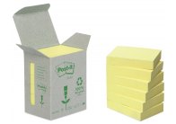 Samolepící bločky Post-it recyklované - 38 x 51 mm / žlutá / 6 x 100 lístků Samolepící bločky Post-it recyklované - 38 x 51 mm / žlutá / 6 x 100 lístků