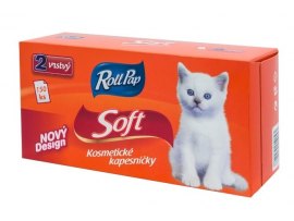 Roll Pap kosmetické papírové kapesníky Soft 2-vrstvé 150 ks Roll Pap kosmetické papírové kapesníky Soft 2-vrstvé 150 ks