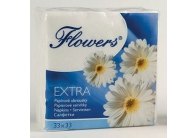 Flowers Extra papírové ubrousky 1-vrstvé 33 x 33 cm 100ks Flowers Extra papírové ubrousky 1-vrstvé 33 x 33 cm 100ks