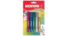 Lepidlo Kores Glitter Glue - 5 x 10,5 ml / klasické barvy