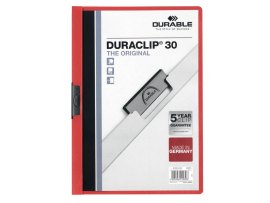Desky A4 Duraclip - kapacita 30 listů / červená Desky A4 Duraclip - kapacita 30 listů / červená