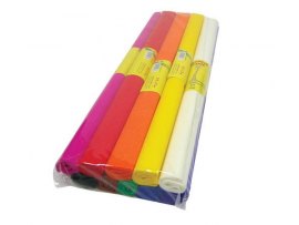 Krepový papír - sada 10 ks / barevný mix