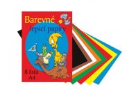 Barevné papíry - lepicí / 8 listů Barevné papíry - lepicí / 8 listů