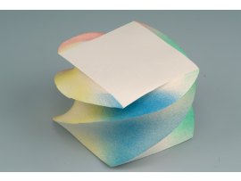 Záznamní kostky stříkané - 9 cm x 9 cm x 7 cm / lepená točená vazba