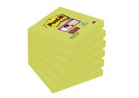 Samolepicí bločky Post-it silně lepící - 76 mm x 76 mm / 90 lístků / neon zelená